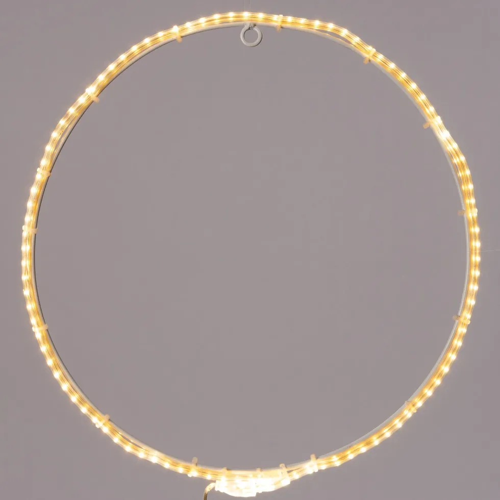 Kersthanger rond met 100 LED lampjes warm wit D 36 cm