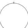Kersthanger rond zwart met 200 LED lampjes warm wit D 37 cm