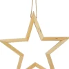 Kersthanger ster naturel D 35 H 3,5 cm