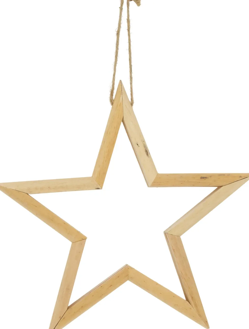 Kersthanger ster naturel D 35 H 3,5 cm
