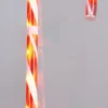 Kersthanger zuurstok rood / wit met verlichting 12,5 x 2,2 x 120 cm