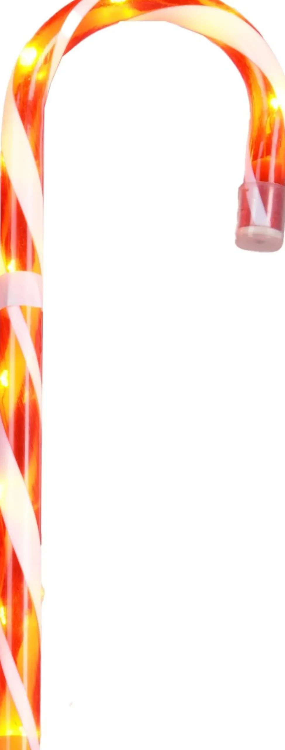 Kersthanger zuurstok rood / wit met verlichting 12,5 x 2,2 x 120 cm