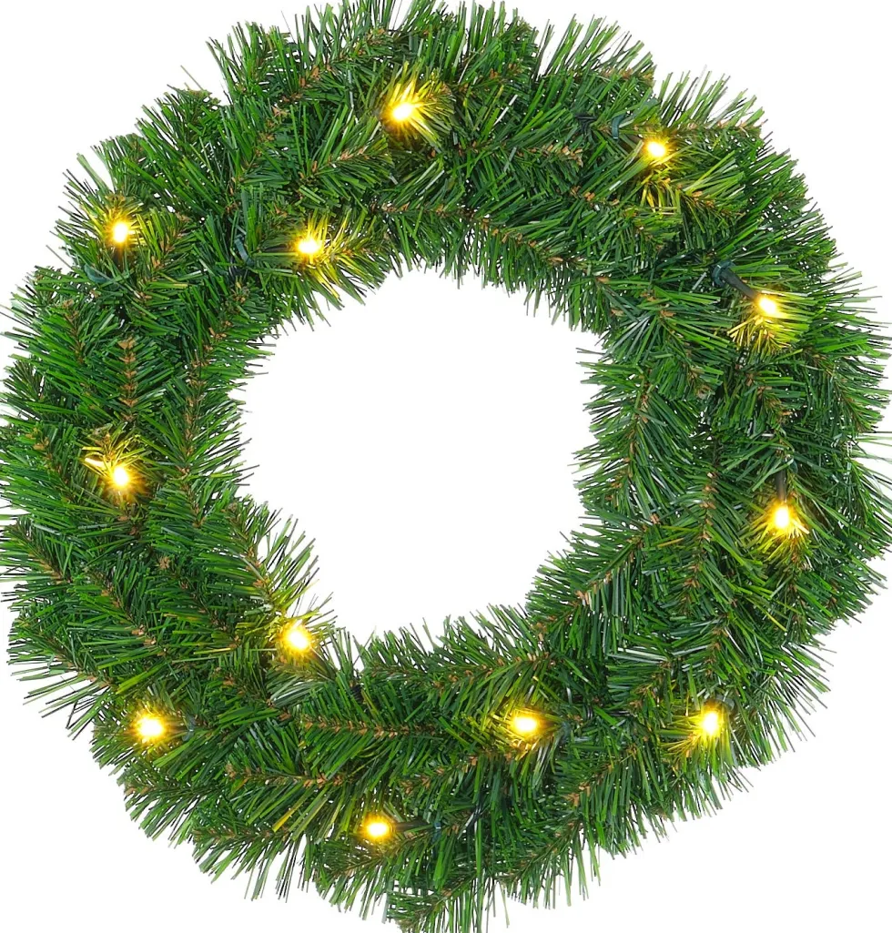 Kerstkrans Winterberg met LED verlichting D 35 cm