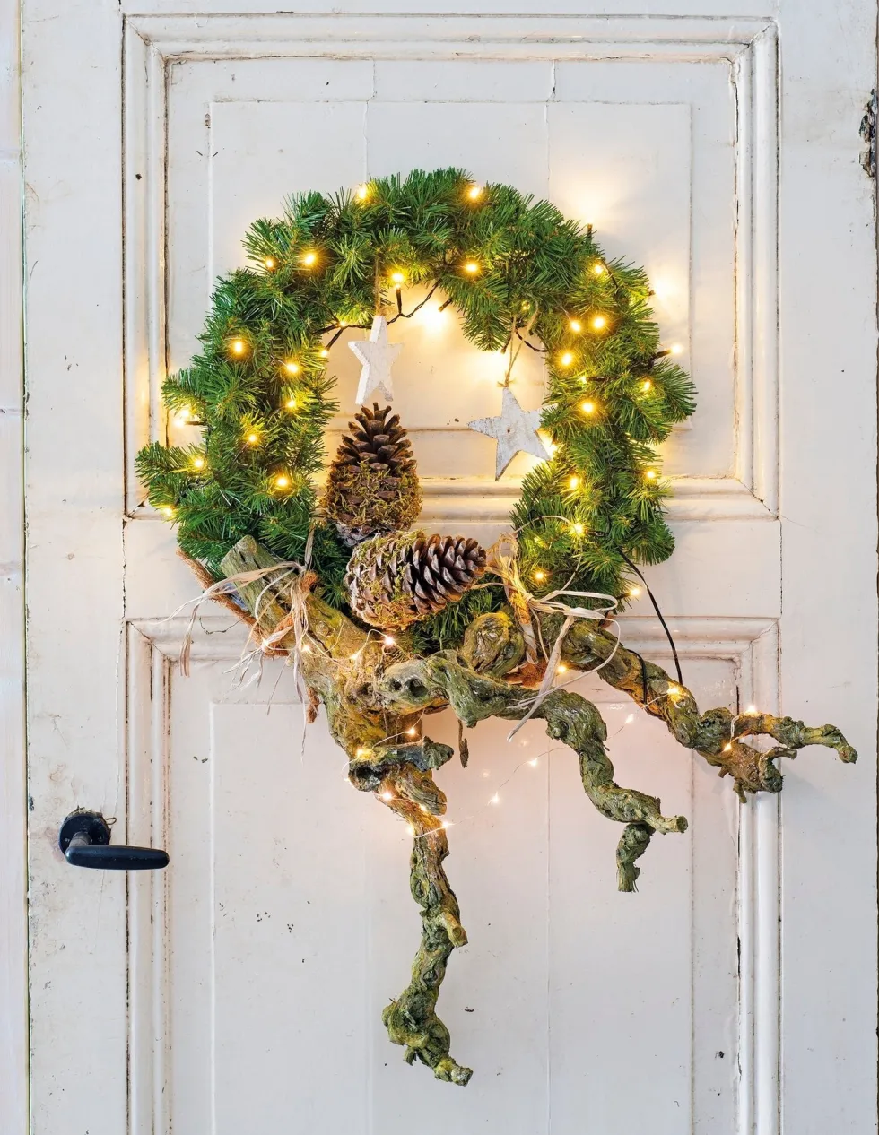 Kerstkrans Winterberg met LED verlichting D 50 cm