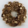 Kerstkrans wonder goud D 30 H 8 cm