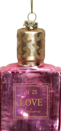 Kerst ornament Amy parfum roze 6,4 x 3,2 x 11,4 cm