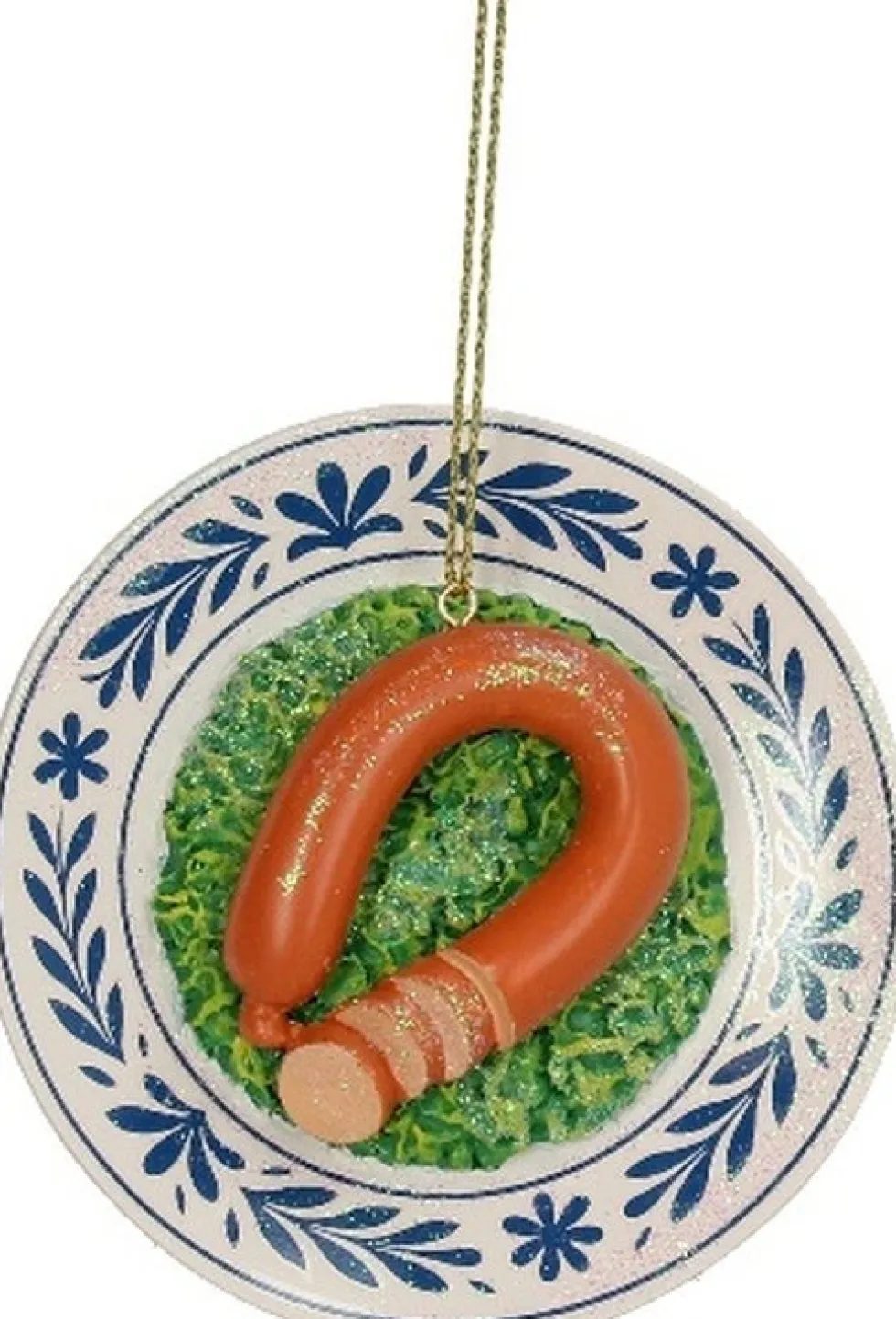 Kerst ornament boerenkool 8 x 8 x 2 cm
