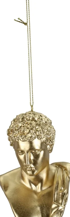 Kerst ornament buste Hermes goud 7,7 x 7,2 x 10,6 cm