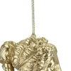 Kerst ornament buste Poly goud 6,7 x 5,5 x 10,5 cm