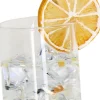 Kerst ornament Cocktail gin tonic transparant 5,5 x 4 x 9 cm