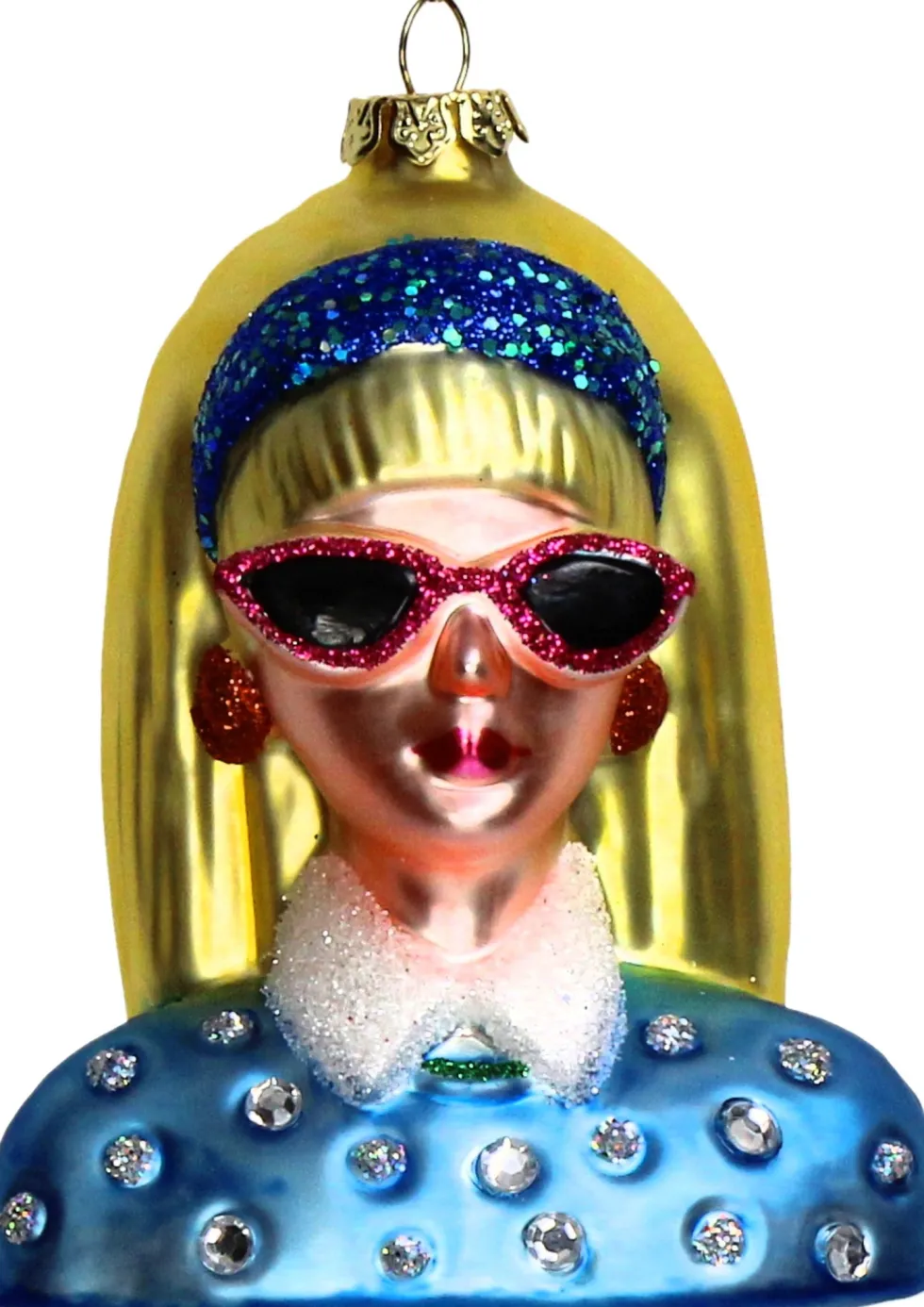 Kerst ornament Fashion Lady haarband 8,1 x 6,1 x 11,4 cm