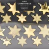 Kerst ornament Fitun ster goud 6 x 6 x 2 cm 16 stuks