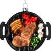 Kerst ornament Grilli grillplaat 10,1 x 3 x 8,5 cm