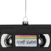 Kerst ornament videoband zwart / wit 11,5 x 2.2 x 8,2 cm