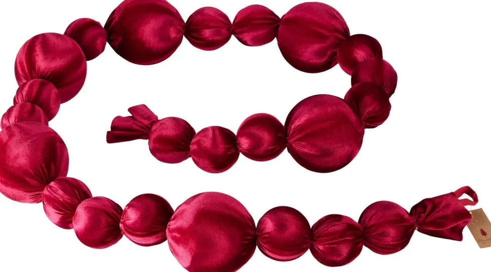 Kerstslinger bal bordeaux 1,8 m