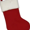 Kerstsok 25 x 40 cm rood wit