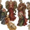 Kerststal figuren multi 11-delig 26,5 x 6,1 x 21,5 cm