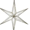 Kerstster Arno goud met 30 lampjes warm wit 41,5 x 40 x 5 cm
