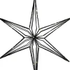 Kerstster Arno zwart met 30 lampjes warm wit 41,5 x 40 x 5 cm