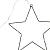 Kerstster Marnix zwart met 50 lampjes warm wit 40 x 40 x 3 cm