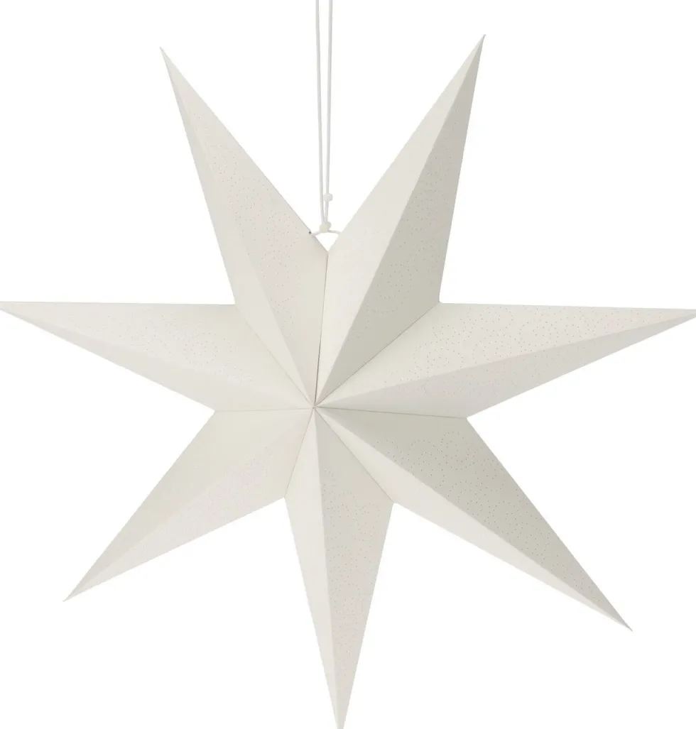 Kerstster Papy wit 60 x 15 x 60 cm