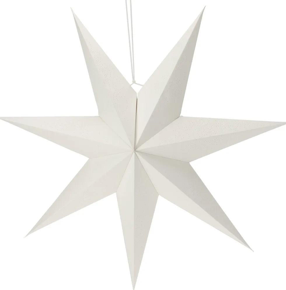 Kerstster Papy wit 75 x 13 x 75 cm