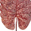 Kersttak met glitter blad rood 78 cm