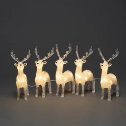 Konstsmide kerstfiguur rendier met verlichting 17 x 19 x 13 cm 5 stuks