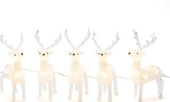 Konstsmide kerstfiguur rendier met verlichting 17 x 19 x 13 cm 5 stuks
