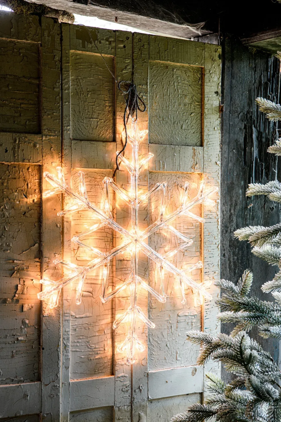 Konstsmide kerstfiguur sneeuwvlok met verlichting 60 x 60 x 1,5 cm