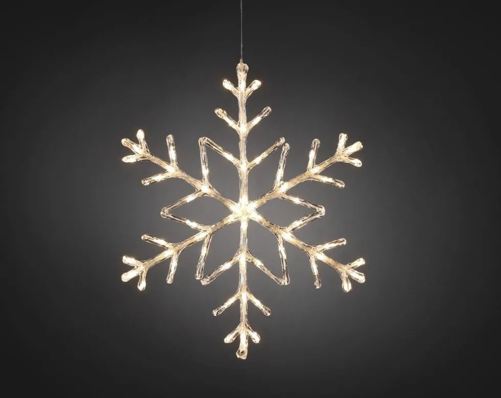 Konstsmide kerstfiguur sneeuwvlok met verlichting 60 x 60 x 1,5 cm