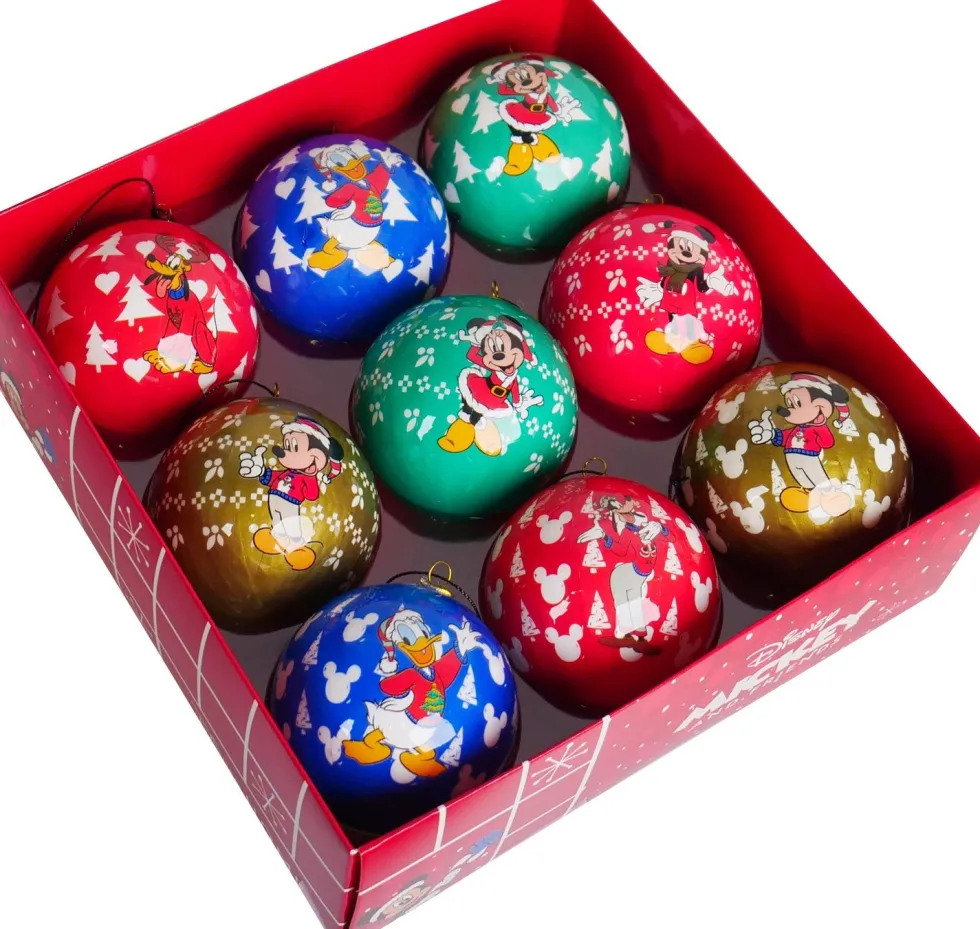 Kurt S. Adler kerstbal set Mickey en vrienden multi D 7,5 cm 9 stuks