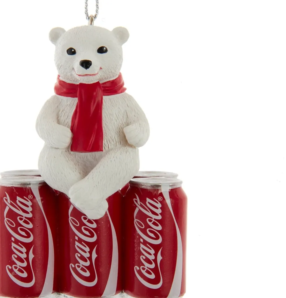 Kurt S. Adler kerstfiguur Coca Cola beer 6pack wit / rood 7 x 7 x 11 cm