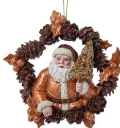 Kurt S. Adler kerst ornament betoverde kerstman bruin 11,43 x 3,81 x 11,43 cm