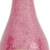 Kurt S. Adler kerst ornament champagnefles roze 8 x 5 x 8 cm