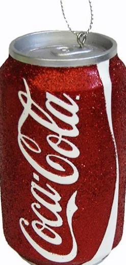 Kurt S. Adler kerst ornament Coca Cola blik rood 5 x 4 x 9 cm