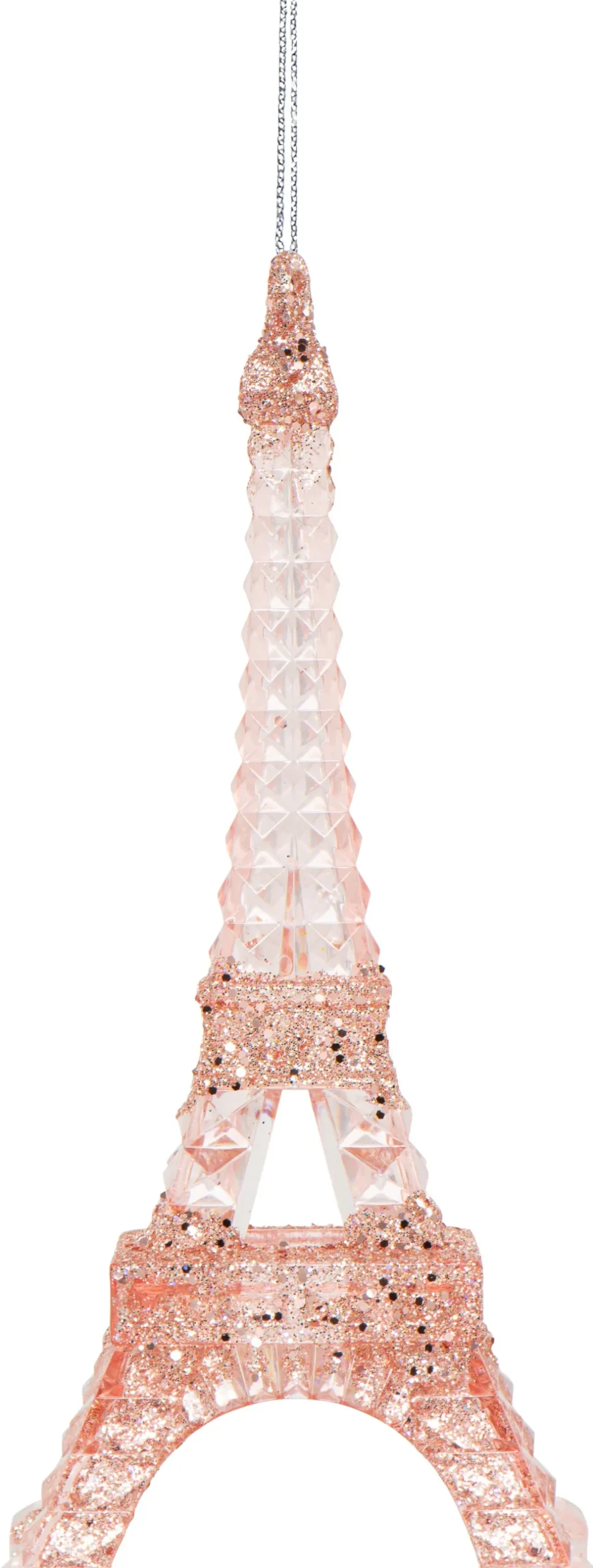 Kurt S. Adler kerst ornament Eiffeltoren roze 10 x 8 x 15 cm