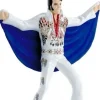 Kurt S. Adler kerst ornament Elvis Presley met cape wit 10,16 x 3,81 x 11,43 cm