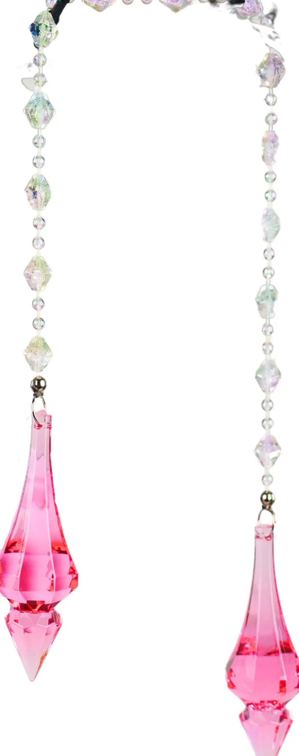 Kurt S. Adler kerst ornament guirlande kristal roze 8 x 5 x 7 cm