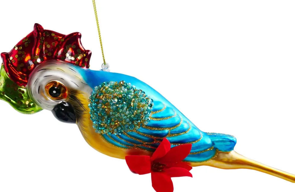 Kurt S. Adler kerst ornament kaketoe multi 6 x 4 x 13 cm