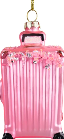 Kurt S. Adler kerst ornament koffer roze 5,72 x 3,43 x 10,16 cm