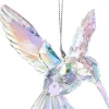Kurt S. Adler kerst ornament kolibrie Maurice wit iriserend 8 x 10 x 10 cm