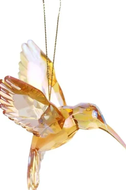 Kurt S. Adler kerst ornament kolibrie glanzend geel 8 x 10 x 10 cm