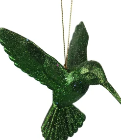 Kurt S. Adler kerst ornament kolibrie met glitters groen 8 x 10 x 10 cm