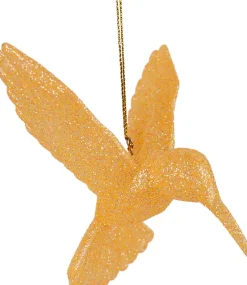Kurt S. Adler kerst ornament Kolibrie glitter geel 8 x 3 x 9 cm