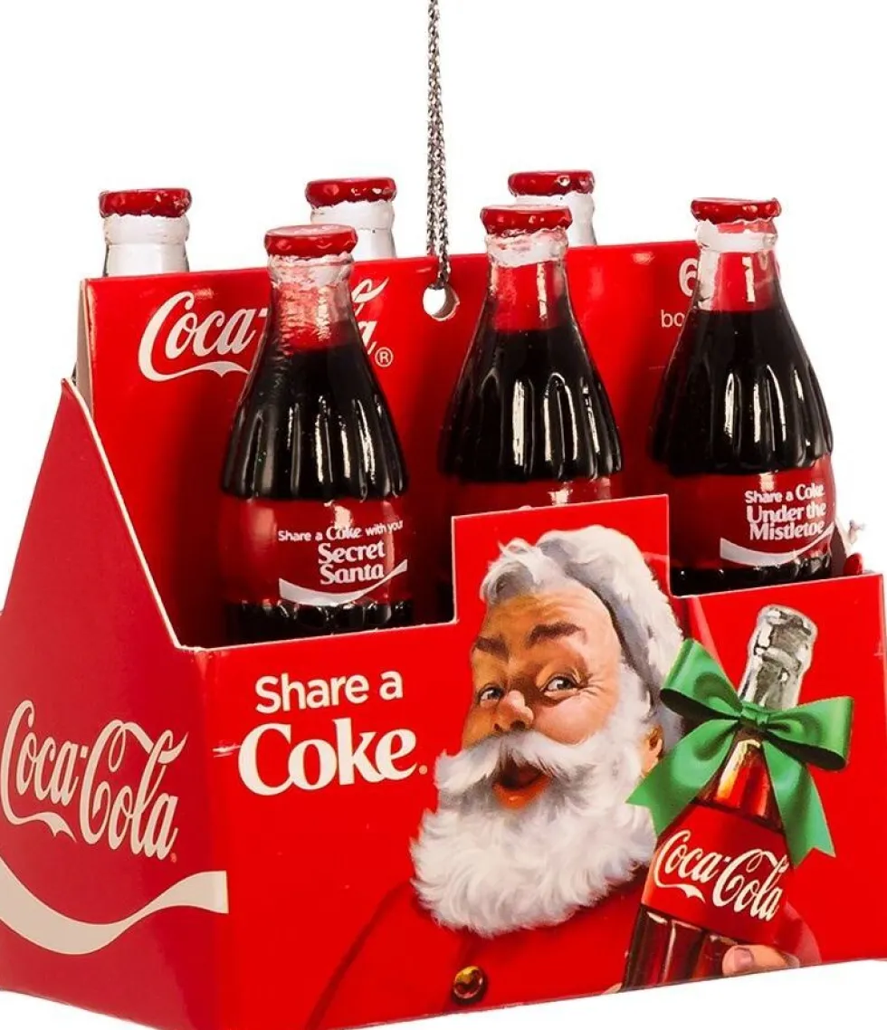 Kurt S. Adler kerstornament six pack Coca-Cola flesjes 6,68 x 4,45 x 6,68 cm