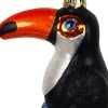 Kurt S. Adler kerst ornament toekan zwart 6 x 5 x 13 cm