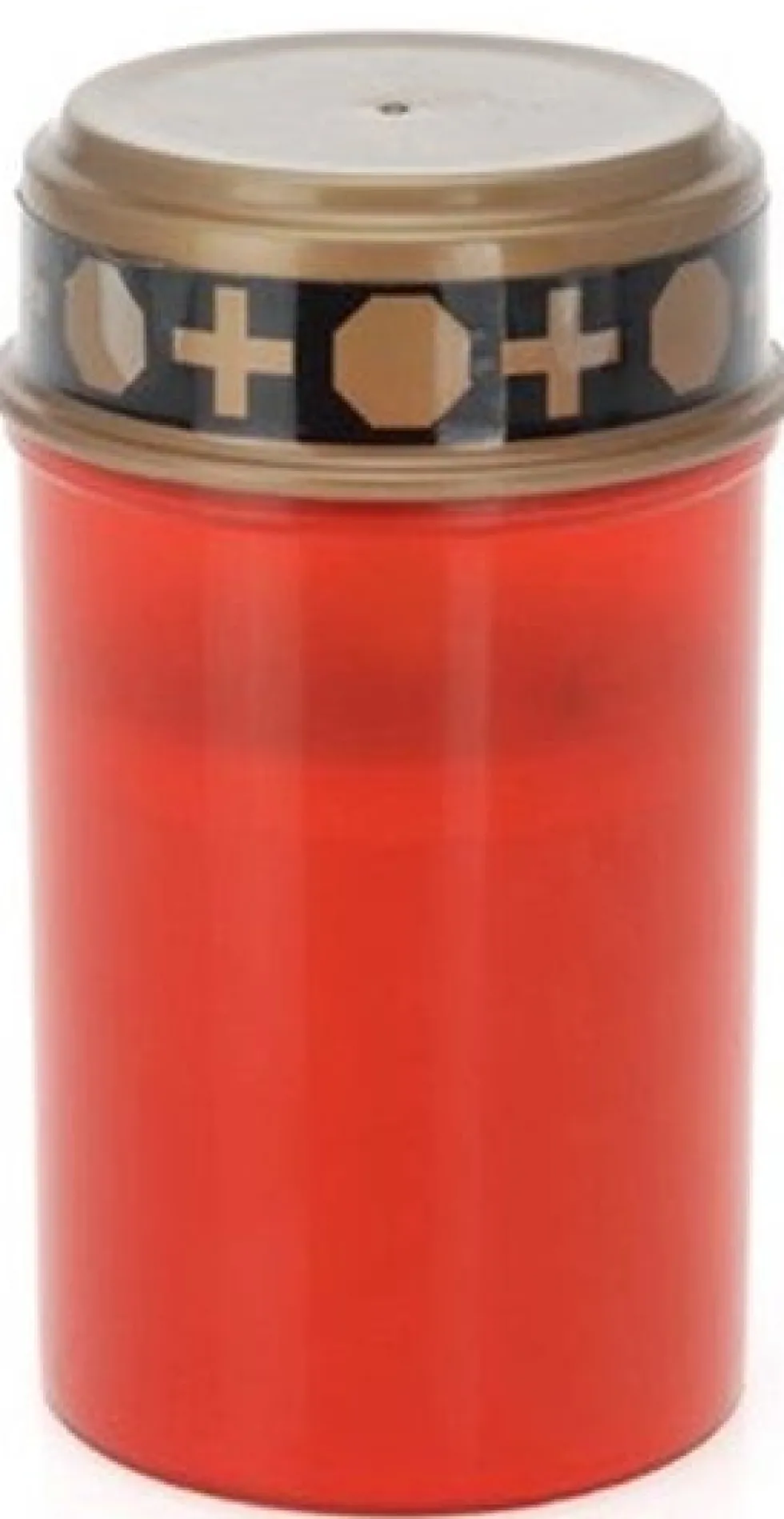 LED herdenkingslicht rood D 7 H 12 cm