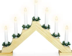 LED kaarsenbrug naturel / wit 41 x 6 x 33 cm