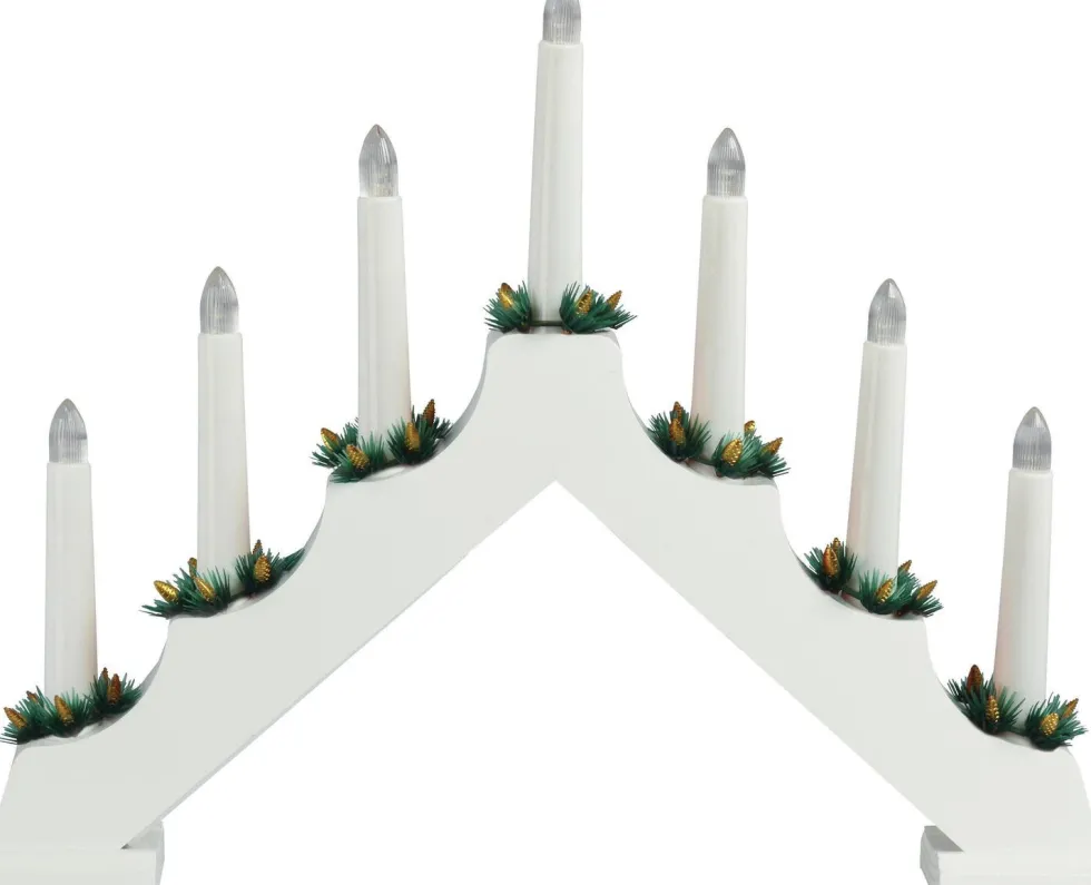 LED kaarsenbrug wit 41 x 6 x 32,5 cm